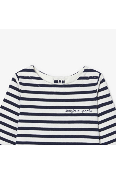 jacadi Newborn Baby Striped Long Sleeve Bodysuit