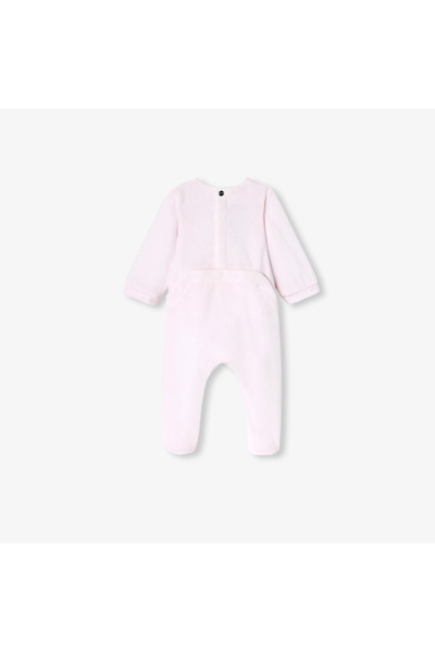 jacadi Newborn Baby Girl Velvet Jumpsuit