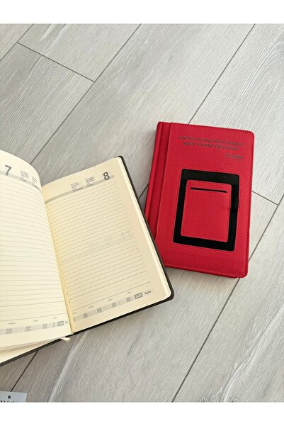 eylülün etiket fabrikası Teachers' Day Themed 2026 Leather Cover Gift - Dated Agenda with Organizer