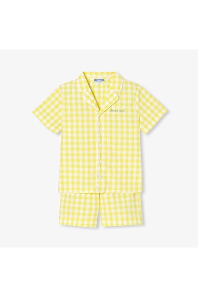jacadi Boys' Plaid Short Pajama Set