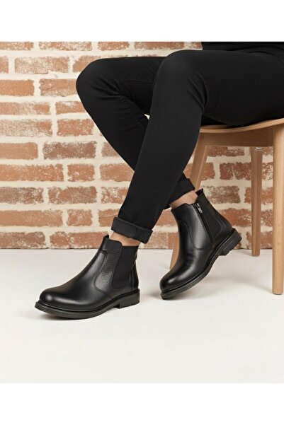 Taşpınar Ayakkabı 100% γνήσιο δέρμα Ανδρικές καθημερινές χειμερινές μπότες από καουτσούκ, αντιολισθητικές, άνετες κλασικές μπότες με φερμουάρ 40-44