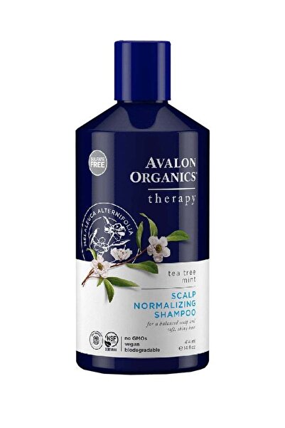 Avalon Organics شامبو شجرة الشاي والنعناع لترطيب فروة الرأس 414 مل