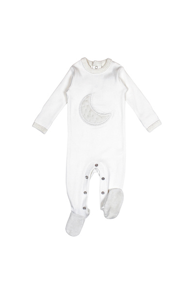 Lovedbaby Body bebe 100% bumbac, Velveteen White, 3-6 luni
