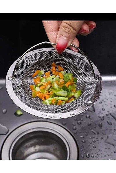 ÇEÇEN HOME (1 Adet) Paslanmaz Çelik Mutfak Lavabo Evye Süzgeci Mutfak ve Bany...