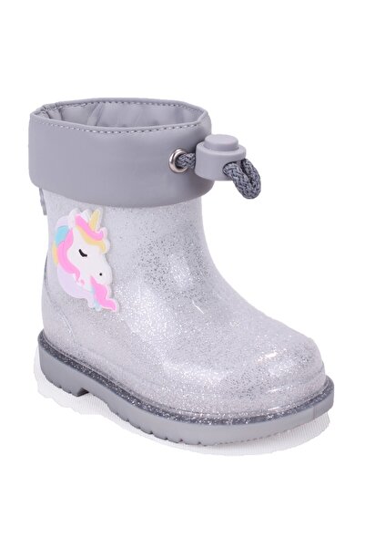 IGOR W10339 Bimbi Unicornio Silver Orthopedic Girls' Rain Boots
