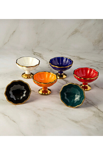 Lavin Muba Consept Porselen 6 renk lolumluk sunumluk kahve yanı