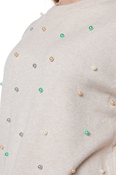 Jolenttine Pearl sweater with cashmere and wool, beige