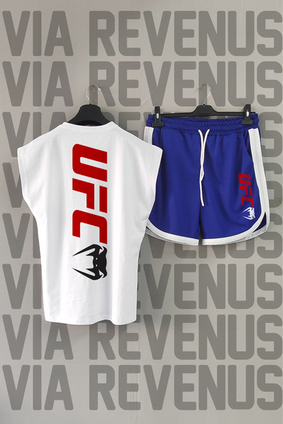 Vordevia Ufc Back Printed Zero Sleeve Sports Tshirt and Custom Sports Shorts Set