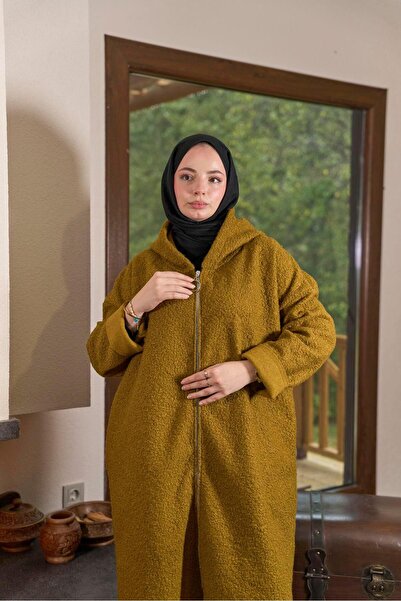 Ranasubaşı Teddy Buklet Kaban Yağ Yeşili