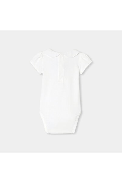 jacadi Newborn Baby Girl Balloon Sleeve Bodysuit