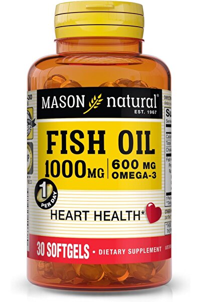 Mason Natural FISH OIL 1000MG SUPER OMEGA-3, 30-Count Softgels