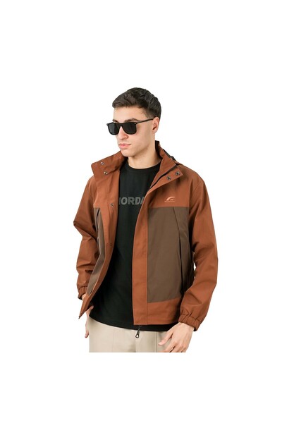 Giordano جاكيت رجالي خفيف الوزن مقاوم للرياح بسحاب كامل ومناسب للموسم