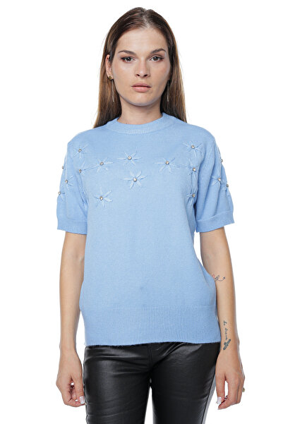 Jolenttine Shine Sweater with Cashmere and Wool, Blue