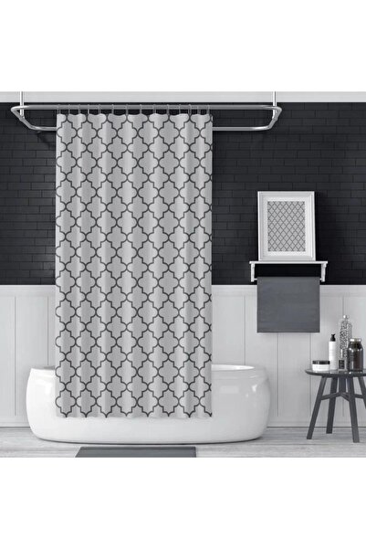 Zethome Bathroom Curtain 1X240X200 Single Panel Shower Curtain with Ring Gift Shower Cabin Curtain 2111