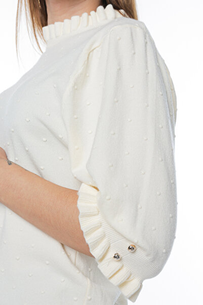 Jolenttine Pulover Missy cu cașmir și lână, ivory