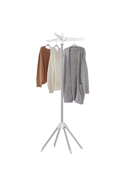 Generic منشر ملابس SONGMICS، رف لتجفيف الملابس بثلاثة أذرع دوارة للتعليق، قاب...