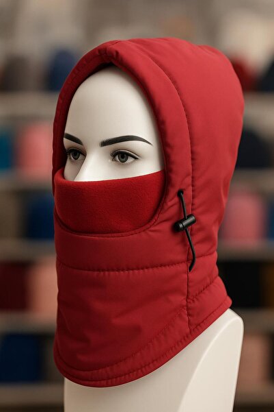 kuru Unisex Su Geçirmez Polar Astarlı Stoperli Tam Koruma Kışlık Boyunluk Bere