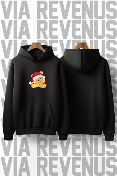 Vordevia سويت شيرت السنة الجديدة تيدي بير مطبوع مصنوع من القطن بنسبة 100% عال...