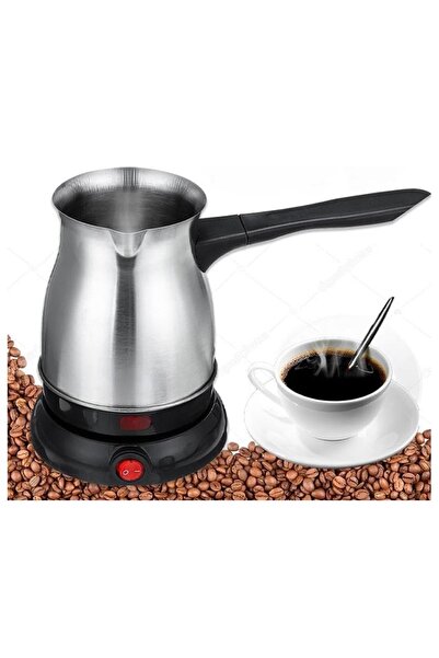 Bonjour Turkish Coffee Maker – 800W Electric Coffee Pot with 600ml Capacity, 5-Cup Stainless Steel K