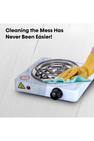 Generic 1000W Spiral Electric Hob with Temperature Control Switch | Single Burner Electric Heater Cooker