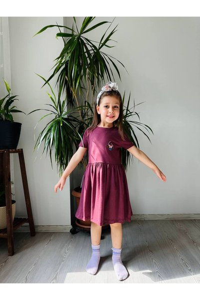 Generic Brand Angel Pattern Embroidered Girl's Dress