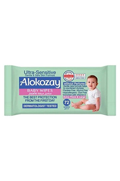 Generic Alokozay Ultra Sensitive Without Perfume Wet Wipes 72 Sheets