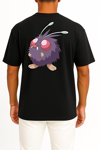 Bahriyeli Collection Oversized Venonat Unisex T-Shirt with Pocket and Back Design