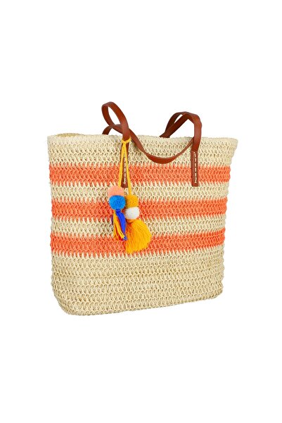 David Jones Straw/raffia beach bag Orange (BS60YQ2306041)