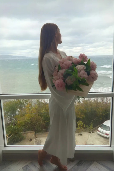 lousa Spanish Sleeve Silky Satin Long Dressing Gown