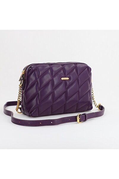 David Jones Geanta dama casual de umar din piele ecologica mov BS6723CM2309040