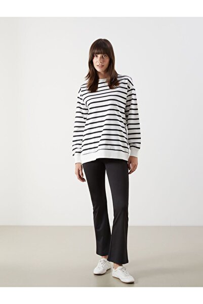 LC Waikiki Lcw Comfort Crew Neck Striped Women's Sweatshirt