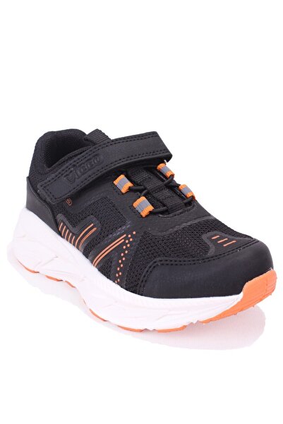 Vicco Tx-One 869F25K301 Black Orange Orthopedic Daily Boys' Sports Shoes