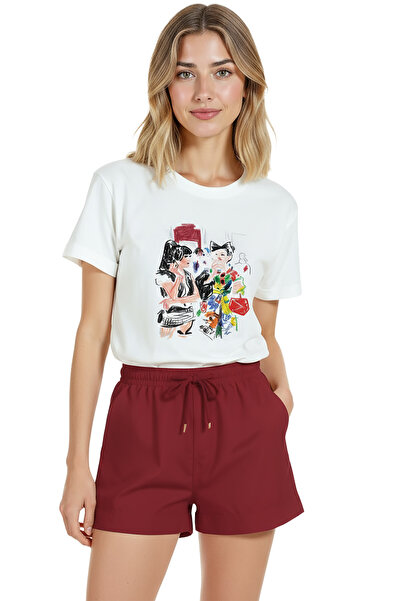 Color Luxe Women's White Relaxed Fit 100% Cotton T-Shirt – Colorful Street Ch...