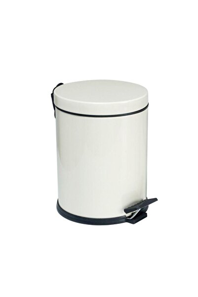 Zethome Stainless Steel Lid Bathroom Trash Can Office Trash Can 3 Lt White
