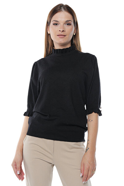 Jolenttine Missy sweater with cashmere and wool, black