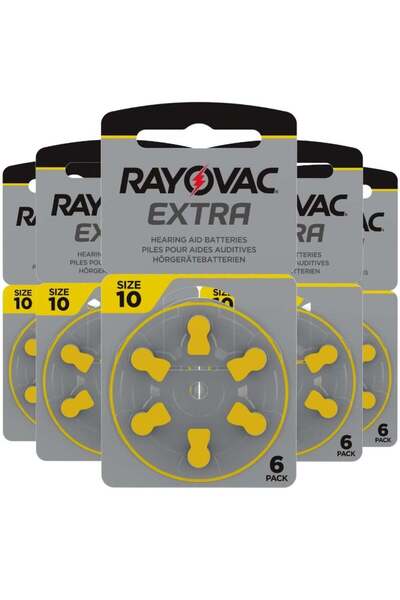 Generic بطاريات رايوفاك إكسترا (مقاس 10) لأجهزة السمع من زنك-إير، 0% زئبق، 30...