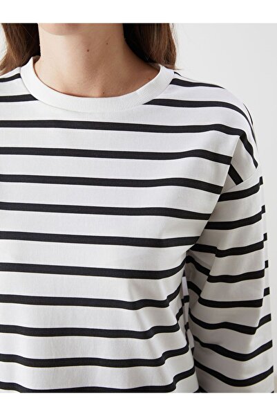 LC Waikiki Lcw Comfort Crew Neck Striped Women's Sweatshirt