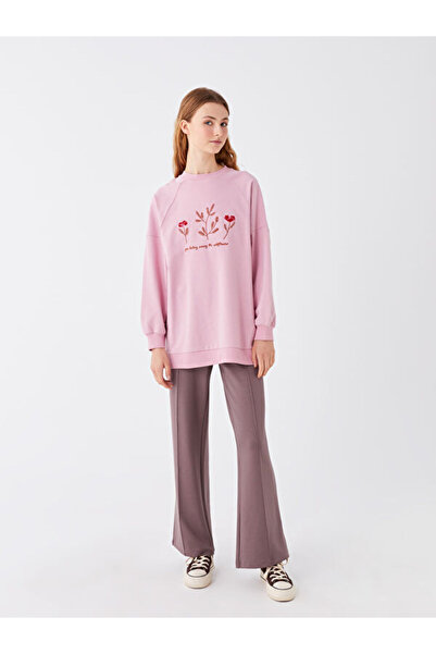 LC Waikiki Elastic Waist Straight Wide Leg Interlock Women's Sweatpants