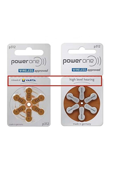 Generic بطاريات PowerOne اللاسلكية المعتمدة (المقاس 312) لأجهزة السمع 1.45 فولت