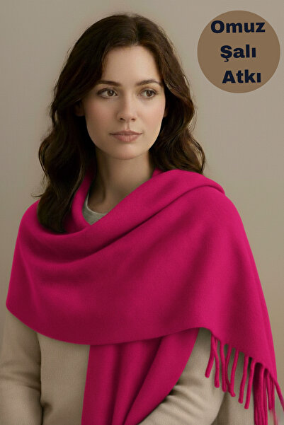 Limon Socks Eșarfă pentru femei, iarnă, din lână moale, cu modele în carouri și uni (4 de tranziție ) Eșarfă pentru umăr