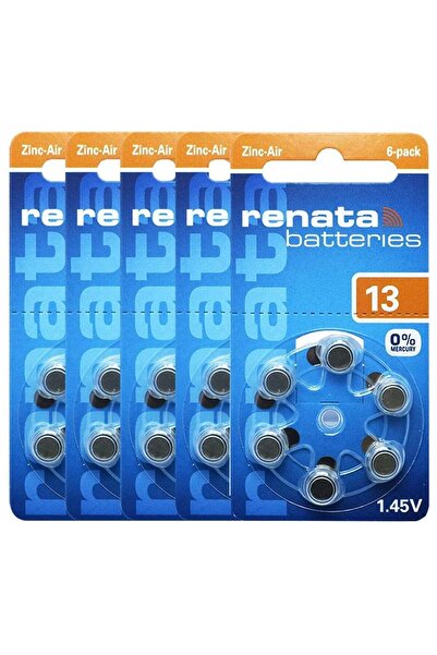 Generic ريناتا - 30 قطعة - سماعة أذن ريناتا (مقاس 13) - بطاريات زنك-هواء 1.45...