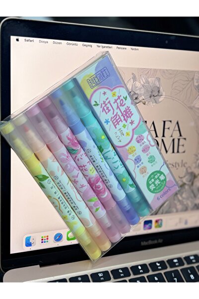 fafa home Çiçek Kokulu Fosforlu Kalem