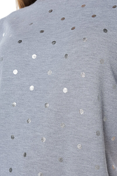 Jolenttine Bubbles Sweater with Cashmere and Wool, Gray