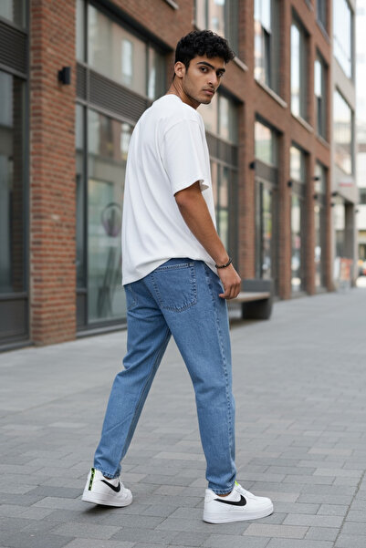 dehaine Men's Boyfrind jeans, light blue, simple model, 116