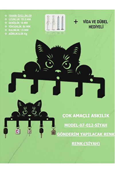 EXİTMODEL Çok Amaçlı Metal Anahtarlık, Metal Kancalı, Duvar Dekoru,Organizer ...