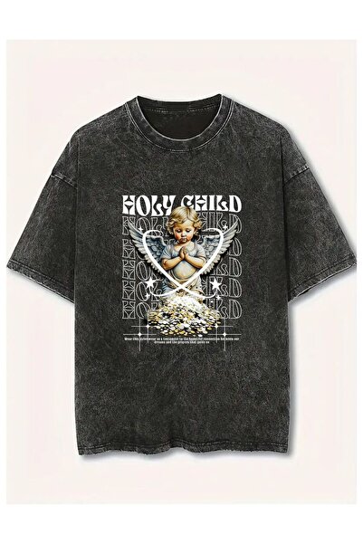 Weekeep Tricou unisex vintage imprimat, lavabil