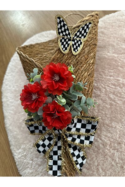 Marrone Design Door Basket Red Beauty Door Ornament