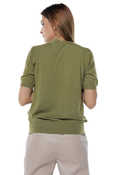 Jolenttine Bubbles sweater with cashmere and wool, khaki