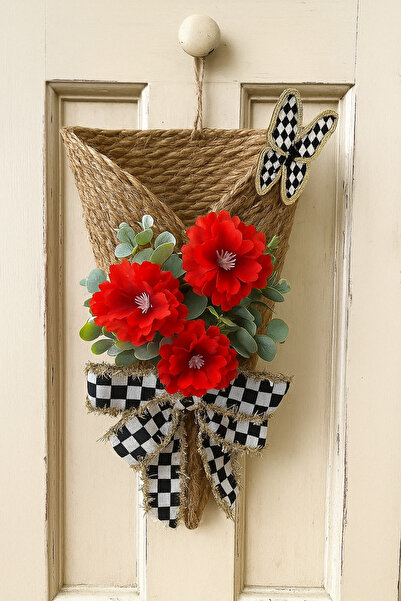 Marrone Design Door Basket Red Beauty Door Ornament