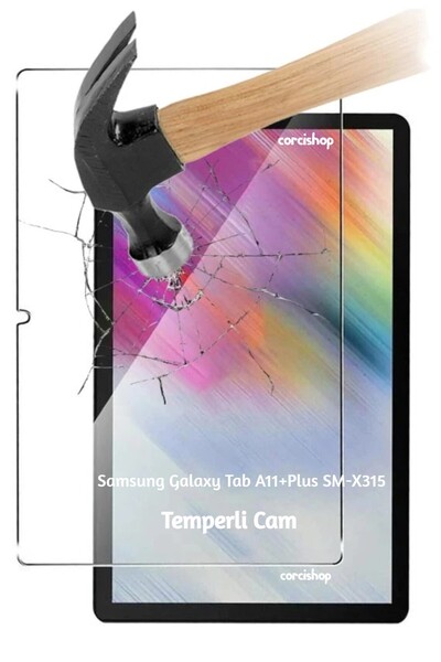corcishop واقي شاشة من الزجاج المقوى لجهاز سامسونج جالاكسي تاب A11+ بلس SM-X3...